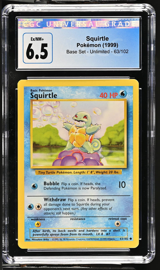 #63 SquirtleCGC 6.5 - 1999 - Fossil - Unlimited - Englisch