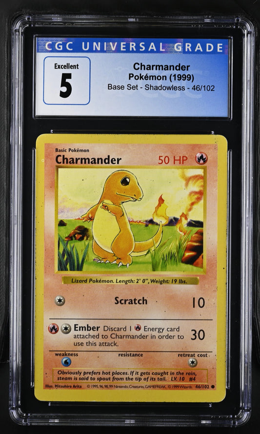 #46  Charmander CGC5 - 1999 Base Set(Shadowless) - Englisch
