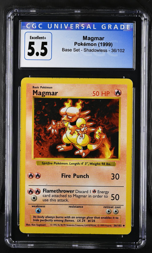 #65 Magmar CGC5.5- 1999 - Base Set(Shadowless) - Englisch
